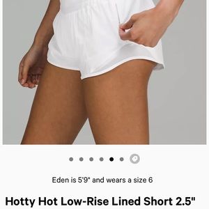 Light Grey Hotta Hot Low-Rise Lined Shorts 2.5” Lululemon